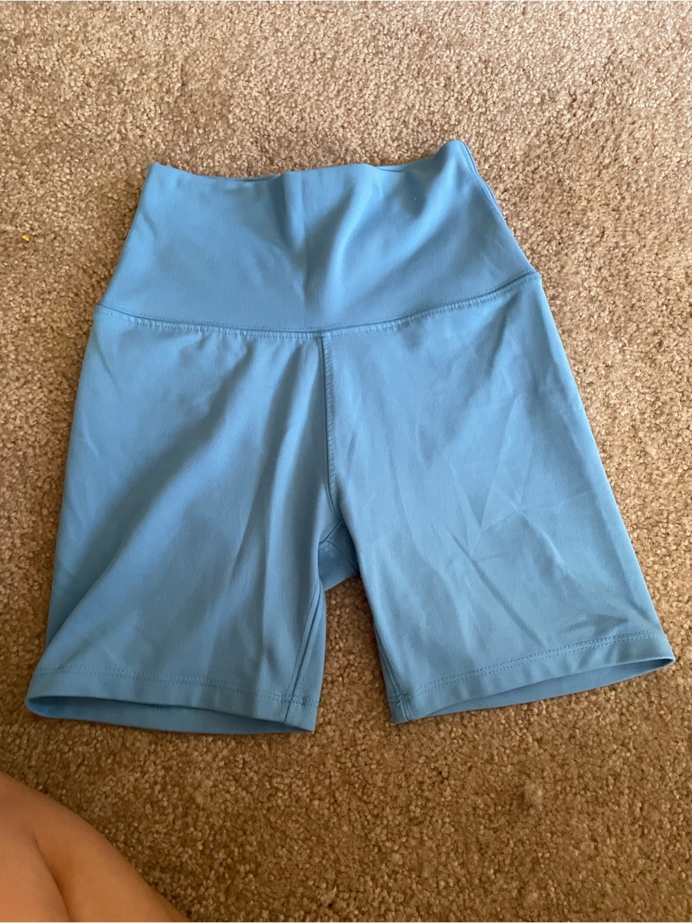 wild fable Sky Blue High-Waist Bike Shorts